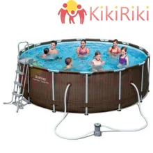 Сглобяем басейн Bestway Rattan 427х107см.