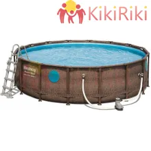 Сглобяем басейн Bestway Rattan + проз. 488х122см.