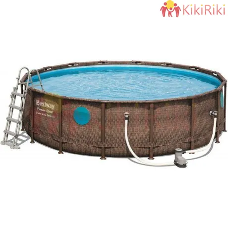 Сглобяем басейн Bestway Rattan + проз. 488х122см.