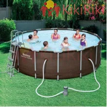 Сглобяем басейн Bestway Rattan 427х107см. [1]