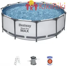 Сглобяем басейн с филтърна помпа Bestway 366х100 см.