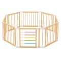 GINGER HOME Детска дървена кошара за игра с 8 панела [1]