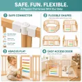 GINGER HOME Детска дървена кошара за игра с 8 панела [11]