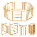 GINGER HOME Детска дървена кошара за игра с 8 панела [6]