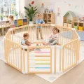 GINGER HOME Детска дървена кошара за игра с 8 панела [12]