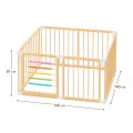GINGER HOME Детска дървена кошара за игра с 8 панела [9]