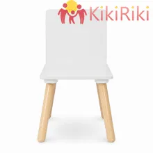 Бяло детско дървено столче [1]