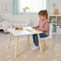 Бяло детско дървено столче [7]