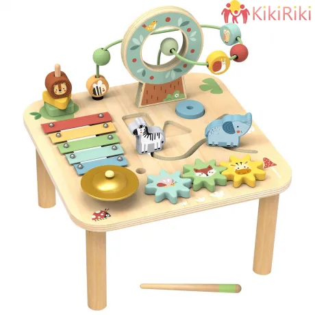 Tooky Toy Дървена активна маса Моите горски приятели