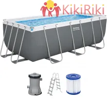 Сглобяем правоъгълен басейн Bestway 412х201×122см.