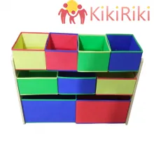 Ginger Home Цветен дървен органаизер за играчки [1]