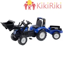 Falk New Holland T8 Трактор с педали, преден товарач и ремарке