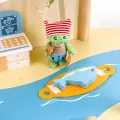 Океанска спасителна база с животни и моторна лодка [8]