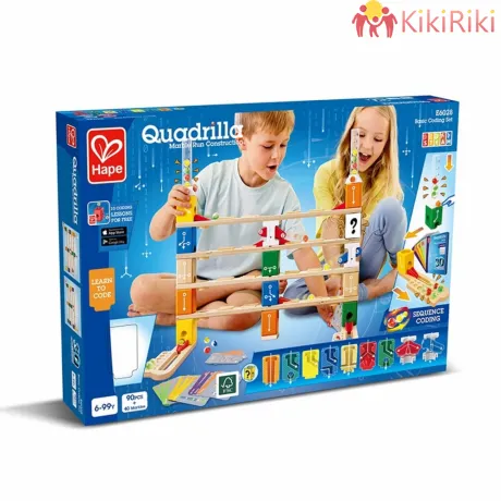 Quadrilla Basic Coding Set – дървена писта с топчета