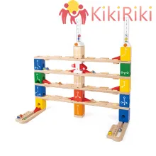 Quadrilla Basic Coding Set – дървена писта с топчета [1]