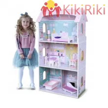 Anna Дървена обзаведена къща за кукли [1]