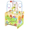 Tooky Toy Голям дървен дидактически куб Ферма [1]