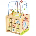 Tooky Toy Голям дървен дидактически куб Ферма [2]