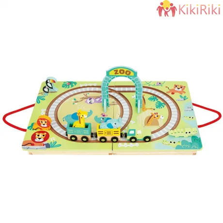 Tooky Toy Моето първо влакче в куфарче Зоопарк