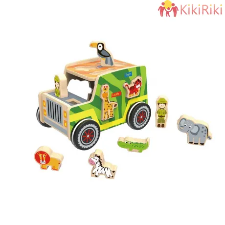Tooky Toy Дървен сортер сафари TKF005A