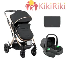 KikkaBoo Комбинирана количка 3в1 с трансф.седалка Kaia Dark Grey 2024