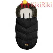 KikkaBoo Чувалче за количка Luxury Fur Confetti Black