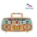 Дървен бизи борд FM радио с LED дисплей [1]