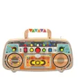 Дървен бизи борд FM радио с LED дисплей [5]