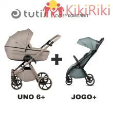 Tutis UNO 6+ бебешка количка 2в1 172 Taupe + JOGO+ mint